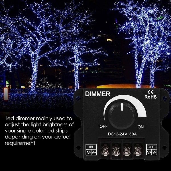 Led Switch Dimmer - DC 12V-24V 30A PWM Dimming Controller - Verstelbare Helderheid Licht Schakelaar Dimmer Controller voor LED Strip Licht Led Switch Dimmer - DC 12V-24V 30A PWM Dimming Controller - Verstelbare Helderheid Licht Schakelaar Dimmer Controller voor LED Strip Licht