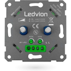 Ledvion - LED Duo Dimmer 3-100W - Universeel