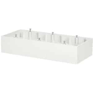 Opbouwbehuizing - Elektrische Doos - Schakelmateriaal Monteren - 3-voudige Behuizing - 15 cm Lengte - Studiowit