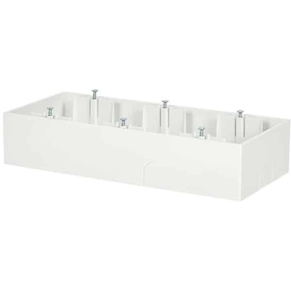 Opbouwbehuizing - Elektrische Doos - Schakelmateriaal Monteren - 3-voudige Behuizing - 15 cm Lengte - Studiowit Opbouwbehuizing - Elektrische Doos - Schakelmateriaal Monteren - 3-voudige Behuizing - 15 cm Lengte - Studiowit