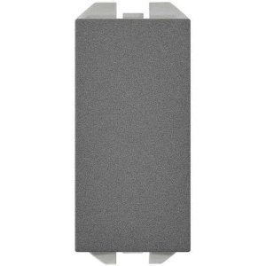 Smalle blindplaat - Afdekplaat - Afwerking schakelmateriaal - Titanium afwerking - Standaard formaat - Titanium