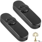 SnelShoppen - 2 x LED Licht Dimmer Schakelaar 5-100 W, Dimbaar van 0% tot 100%, Geschikt voor Lampen, LED Lampen, Tafellampen en Vloerlampen, Zwart