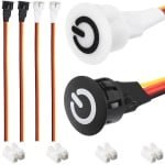 SnelShoppen - 4x Touch Dimmer Switch, LED Dimmerschakelaar, DC 5V-12V, Voor Ingebouwde Desk Light Strip, Helderheidsregeling met Knop voor 13mm Gat