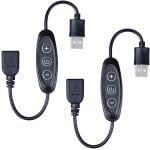 SnelShoppen - 5V USB Dimmer Schakelaar voor LED Strip Licht - 10 Helderheidsniveaus - 2 Stuks - Perfect voor Feest, Tuin, Keuken, Camping