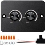 SnelShoppen - DC 12V Dimmer PWM LED Dimming Switch voor LED Lampen, Dubbele Dimming Switch, Aluminium Drukknop voor Caravans, Boten, Trailers, Trucks,