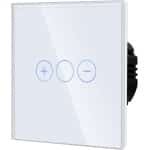 SnelShoppen - Dimmer 700W Touch Wandlamp Schakelaar met Gelaagd Glas Paneel voor Dimbare LED, Incandescent en Spaarlampen - 1 Weg - Wit