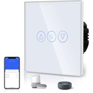 SnelShoppen - Dimmer Smart Wifi Lichtschakelaar 300W Touch Control LED Dimbaar voor Alexa/Tuya/Google Home - Wit