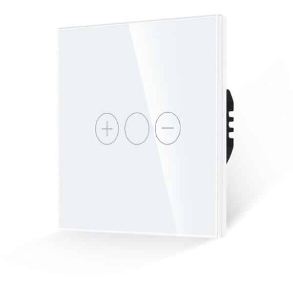 SnelShoppen - Dimmer Switch voor LED Verlichting - Touch Light Switch met Wit Tempered Glas en LED Achtergrondverlichting - Geen Neutraal Draad Nodig SnelShoppen - Dimmer Switch voor LED Verlichting - Touch Light Switch met Wit Tempered Glas en LED Achtergrondverlichting - Geen Neutraal Draad Nodig