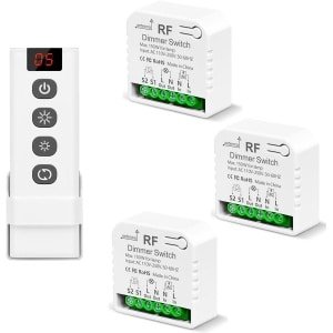 SnelShoppen - Draadloze Dimmer Dimbare Lichtschakelaar met Afstandsbediening AC 230V voor LED Halogeen 10W tot 150W - Ideaal voor Thuis, Tuin en Feest