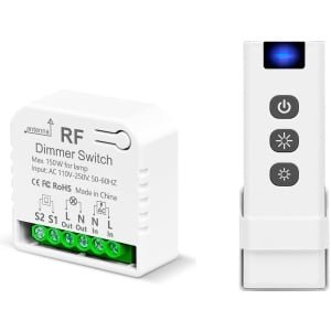 SnelShoppen - Draadloze Dimmer Met Afstandsbediening - Dimbare Schakelaar Voor LED & Halogeen 10W-150W - AC230V Huisverlichting - Geen WiFi Vereist