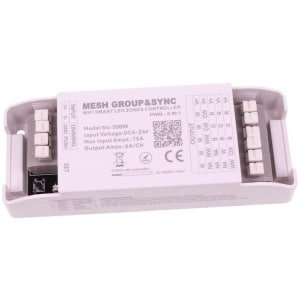 SnelShoppen - LED Dimmer Push WIFI RF 2.4G 5 in 1 voor Monochrome LED-strips, CCT, RGB, RGBW en RGBCCT - Dimbare Verlichting tot 360W, 15A Max