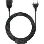SnelShoppen - LED Dimmer met Schakelaar 2m Kabel, Dimbare Schakelaar voor LED Lampen, Euro Plug, Max 100W, Perfect voor Thuis, Tuin en Feest