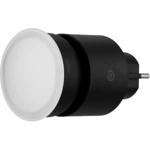 SnelShoppen - LED Plug Light 10W - 850 lm Dimbaar - 4-fasen Dimmer - 3000K Warm Wit - Stekkerlamp voor Wandcontactdoos, Verlengsnoer, Antraciet - Idea