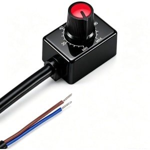 SnelShoppen - Mini LED Dimmer Controller 0/1-10V - Draaiknop Dimmer voor Binnen Verlichting en Kweeklampen - Compact en Eenvoudig te Installeren