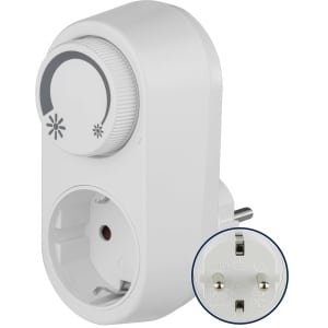 SnelShoppen - REV LED Dimmer Adapter voor Dimbare Lampen, Brighness Control, Wit, Geschikt voor Tafel- en Vloerlampen, Eenvoudige Aansluiting en Inste
