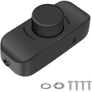 SnelShoppen - Rotatable Light Switch Dimmer met Aarddraad, Geschikt voor Dimbare LED en Halogeenlampen tot 100W, Ideaal voor Thuisgebruik in Keuken en