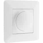 SnelShoppen - Rotating Dimmer LED Compatibel - Inbouwmontage, Compact Motor, Nauwkeurige Verstelling - Clip-On Bevestiging - 86 x 86mm Wit