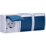 Stopcontact - Wandcontact - Elektrificatie - Schakelmateriaal - 2300/3 - Blauw