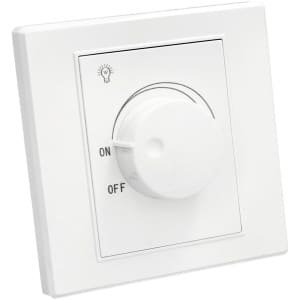 Thijox - 220V 600W TRIAC LED Dimmer Potentiometer voor Dimbare Downlights, LED Strips en Verlichting - Wit, Geschikt voor Woonkamer, Kantoor en Huis
