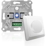Thijox - Dimmer Schakelaar 220-240 V, LED-Dimmer voor LED-lampen, Gloeilampen en Halogeenlampen, Roterende Faseafsnijdingsdimmer met Selecteerbare Min