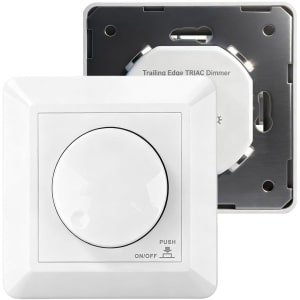 Thijox - LED dimmer 230V dimmer voor LED-lampen 5-300W draaiknop dimmer schakelaar inbouw voor dimbare gloeilamp en halogeenlamp - 0-100% dimbare verl