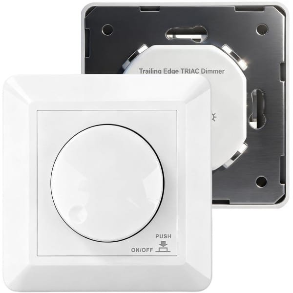 Thijox - LED dimmer 230V dimmer voor LED-lampen 5-300W draaiknop dimmer schakelaar inbouw voor dimbare gloeilamp en halogeenlamp - 0-100% dimbare verl Thijox - LED dimmer 230V dimmer voor LED-lampen 5-300W draaiknop dimmer schakelaar inbouw voor dimbare gloeilamp en halogeenlamp - 0-100% dimbare verl
