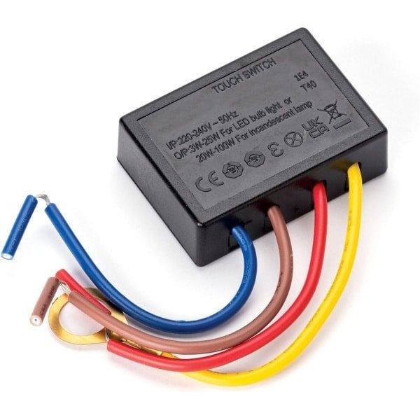 Thijox - Touchdimmer Touch Dimmer Module 20-100 Watt LED 3-25W voor Lampen en Armaturen, Zwart - Ideaal voor Woonkamer, Slaapkamer, Keuken en Tuin Thijox - Touchdimmer Touch Dimmer Module 20-100 Watt LED 3-25W voor Lampen en Armaturen, Zwart - Ideaal voor Woonkamer, Slaapkamer, Keuken en Tuin