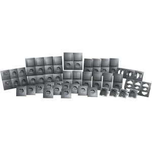 Wandcontactdoos Set - Schakelmateriaal - Woning Installatie - Mat Anthraciet Design - 95 Delig - Donkergrijs
