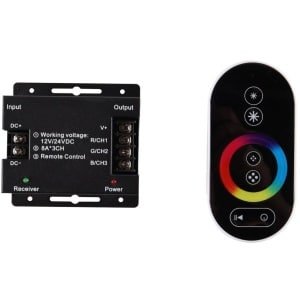 aladdien - LED Dimmer Switch - RF Afstandsbediening - 12V-24V voor Lichtstrips - Geschikt voor RGB Verlichting - Eenvoudige Installatie - Perfect vo..