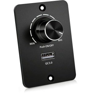 carmdering - LED-dimmer 12V - Dimmer Schakelaar - LED Dimmer - 5A, 60W, met USB poort, continu dimbaar 0-100% - Geen flikkering - Voor camper, boot en caravan - Eenvoudige installatie