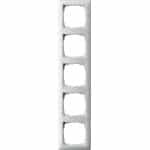 Afdekraam 5-voudig - Schakelmateriaal frame - Wandafwerking - Onbreekbaar materiaal - 38 x 95 cm - Zuiver wit
