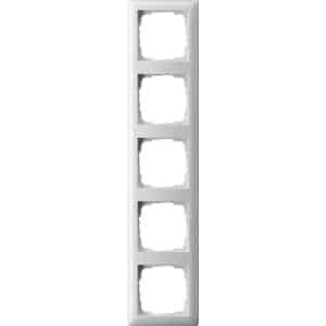 Afdekraam 5-voudig - Schakelmateriaal frame - Wandafwerking - Onbreekbaar materiaal - 38 x 95 cm - Zuiver wit