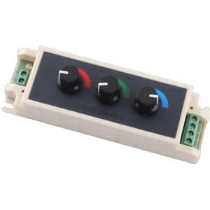 Allecto - LED Dimmer Controller - RGB LED Strips - 3 Kanaals PWM Dimmer - 12V-24V - Verlichting - Aanpasbare helderheid - Geschikt voor thuisgebrui...