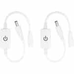 DC Mini Dimmer Touch Switch - LED-strips - Voor het dimmen van lampen - Wit - Eenvoudig te installeren - Geschikt voor 12V-24V - Compact ..