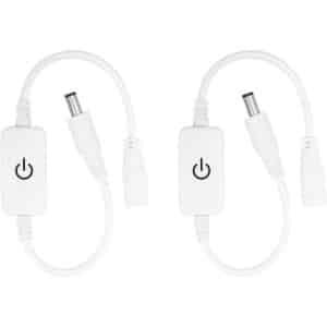 DC Mini Dimmer Touch Switch - LED-strips - Voor het dimmen van lampen - Wit - Eenvoudig te installeren - Geschikt voor 12V-24V - Compact ..