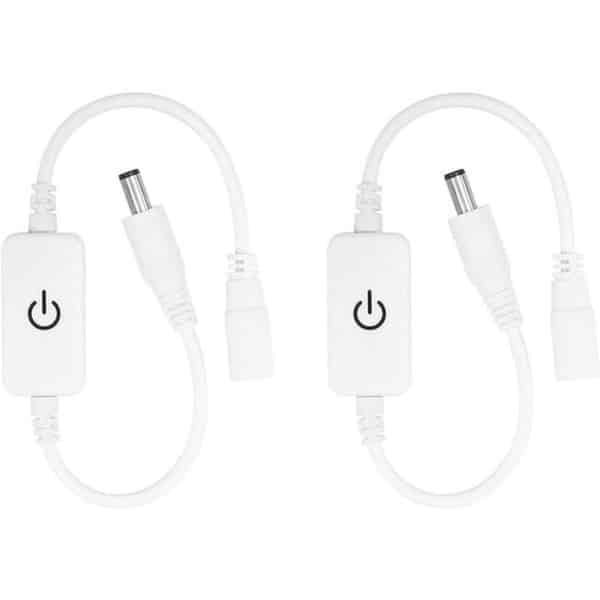 DC Mini Dimmer Touch Switch - LED-strips - Voor het dimmen van lampen - Wit - Eenvoudig te installeren - Geschikt voor 12V-24V - Compact ..