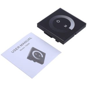Dailygoods - Dailygoody - LED Dimmer - Touch Panel Controller - Voor LED Strip - Zwart - Energiebesparend - Geschikt voor Verlichting - Dimmer voor Enkele Kleur