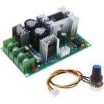 Dailygoody DC Motor Snelheidsregelaar - Verstelbare Snelheid - Compacte Controller - 12V 24V 36V 48V - 20A Ultra Kleine LED Dimmer - Geschikt voo
