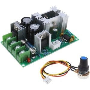 Dailygoody DC Motor Snelheidsregelaar - Verstelbare Snelheid - Compacte Controller - 12V 24V 36V 48V - 20A Ultra Kleine LED Dimmer - Geschikt voo