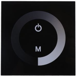 Dailygoody - Wandmontage Touch Panel Controller - LED Dimmer Schakelaar - Zwart - Enkele Kleur Touch Panel - Geschikt voor LED Strip - 12V-24V