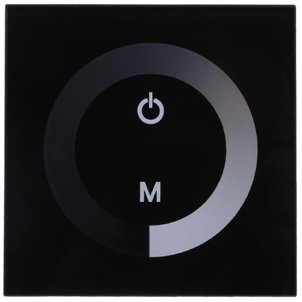 Dailygoody - Wandmontage Touch Panel Controller - LED Dimmer Schakelaar - Zwart - Enkele Kleur Touch Panel - Geschikt voor LED Strip - 12V-24V Dailygoody - Wandmontage Touch Panel Controller - LED Dimmer Schakelaar - Zwart - Enkele Kleur Touch Panel - Geschikt voor LED Strip - 12V-24V