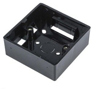 Kabeldoos Wandmontage - Schakelmateriaal Doos - Elektrische Installatie - Vlamvertragend PVC - 86 x 86 x 33 mm - Zwart