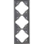 Kopp Malta Afdekraam - Frame Schakelmateriaal - Wandmontage - Speciaal Ontwerp - 3-voudig - Zilver-antraciet