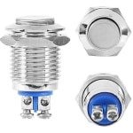 Moment Switch 12v - Waterdicht - 12mm - Momentary Push Button