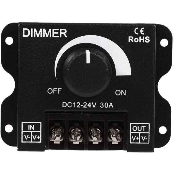 Nikou LED Strip Dimmer 12V-24V - Handmatige Lichtsterkte Regeling voor LED Strips Nikou LED Strip Dimmer 12V-24V - Handmatige Lichtsterkte Regeling voor LED Strips