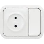 Schakelmateriaal - Stopcontact - Binnenhuis Installatie - Extra plat - 10 A 16 A - Wit