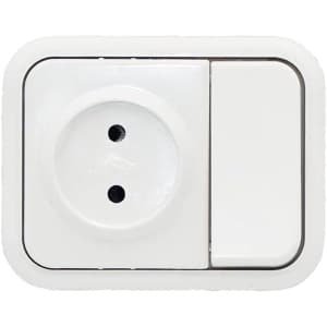 Schakelmateriaal - Stopcontact - Binnenhuis Installatie - Extra plat - 10 A 16 A - Wit