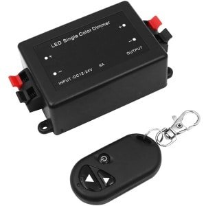 Smoakez - Dimbare LED-dimmer - RF-afstandsbediening - Ideaal voor ledstrips - Draadloze dimmer - 12V 8A - Geschikt voor MR16 spots - Compact ontwerp